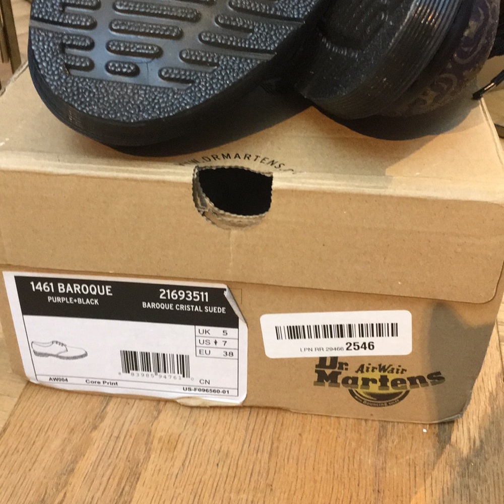 Dr. Martens 1461 Baroque Oxfords, dark purple/gold - Picture 3 of 4